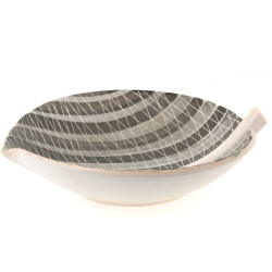 Coupe à fruits années 60 de forme feuill