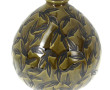 Vase boule en céramique décor de feuilla