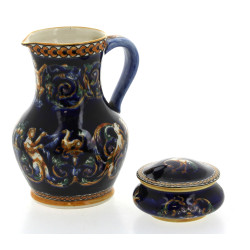 GIEN - Pichet H 18 cm et petit coffret r
