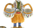 DESVRES - Lot en faïence polychrome : 2 