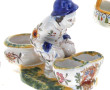 DESVRES - Lot en faïence polychrome : 2 