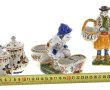 DESVRES - Lot en faïence polychrome : 2 