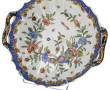 DESVRES - Lot en faïence polychrome : 2 