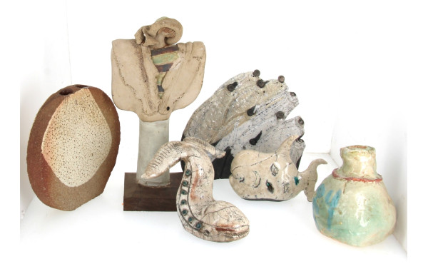 Lot de 6 céramiques design des années 90