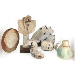 Lot de 6 céramiques design des années 90