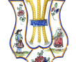 Vase cornets double en forme de lyre en 