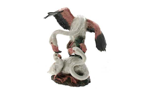Groupe de trois flamands roses, sujet en