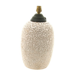 Pied de lampe en céramique granuleuse ém