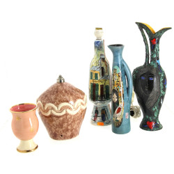 Lot de 5 céramiques années 60 : aiguière