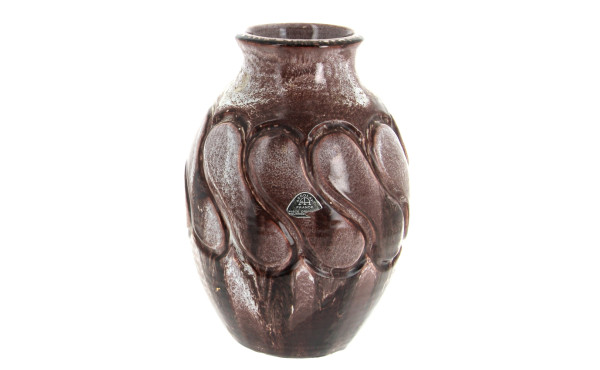 ACCOLAY - Vase en faïence émail couleur 