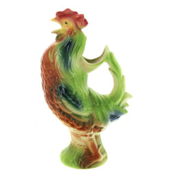 SAINT-CLEMENT - Pichet coq en faïence po