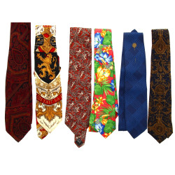 Lot de 6 cravates en soie dont Kenzo, Sa