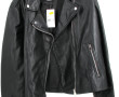 MNG - Veste perfecto femme en cuir noir,