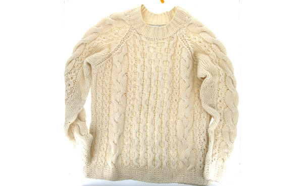 GERARD DAREL - Pull écru en laine 100%, 