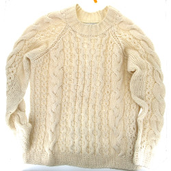 GERARD DAREL - Pull écru en laine 100%, 