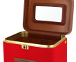 LANCEL - Vanity en toile rouge et cuir b