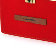 LANCEL - Vanity en toile rouge et cuir b