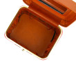 LANCEL - Vanity en toile rouge et cuir b