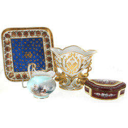 Lot de porcelaines XIXème et Xxème : cré