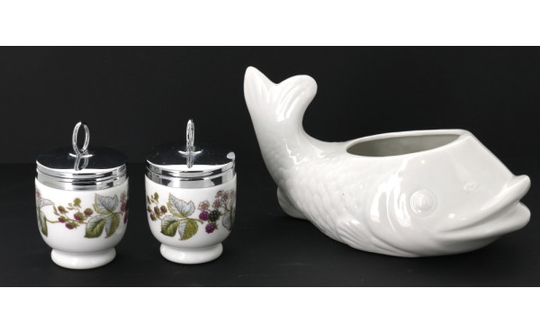 WORCESTER - Paire de cuit-œufs en porcel