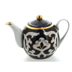 Théière en porcelaine bleue et or de Pah