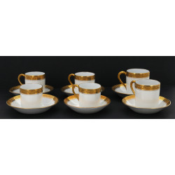 LIMOGES - René Caire - 6 tasses à moka e