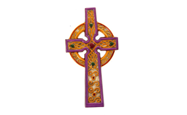 HB QUIMPER - Croix d'appique en faïence 