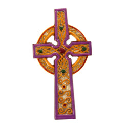 HB QUIMPER - Croix d'appique en faïence 