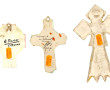 CROIX - Lot de 3 croix d'applique en faï