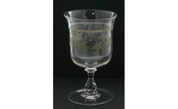 Rince-raisin ancien en verre gravé, H 21