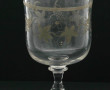 Rince-raisin ancien en verre gravé, H 21