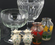 Verre timbale en verre émaillé à décor d