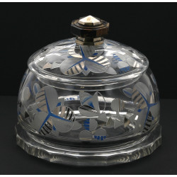 Grande bonbonnière ART DECO en verre gra