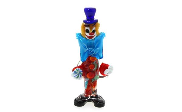 MURANO - Clown en verre de couleurs, H 2