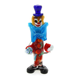 MURANO - Clown en verre de couleurs, H 2