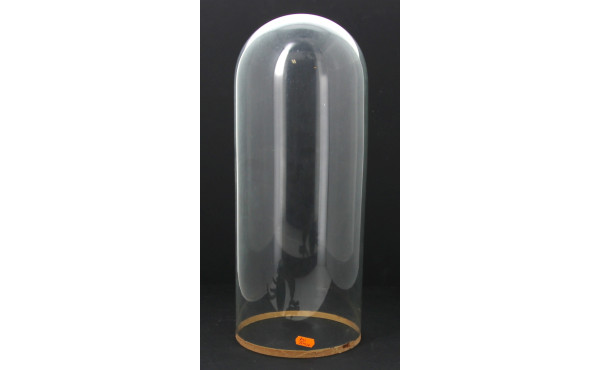Globe ancien en verre de forme cylindriq
