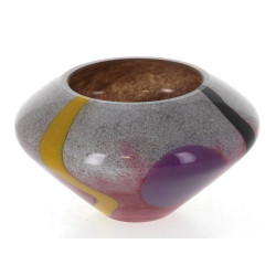 LA ROCHERE - Vase forme toupie en verre 