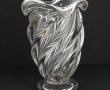 Vase en verre à cotes torses, H 23 cm