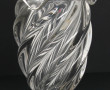 Vase en verre à cotes torses, H 23 cm