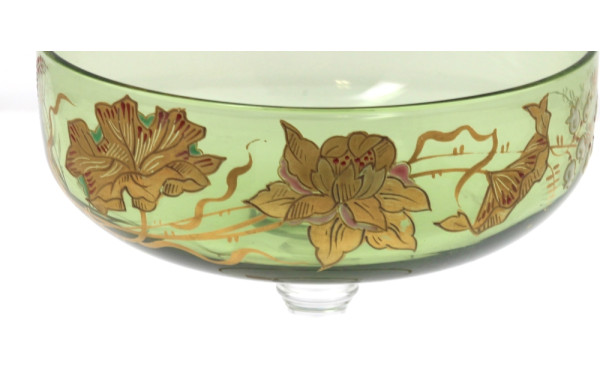 Coupe couverte ancienne sur piédouche, e