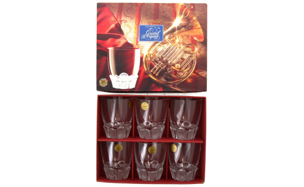 CRISTAL D'ARQUES - 6 verres gobelets H 1