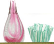Lot de 2 vases en verre probablement MUR