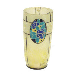 Edouard BECKEN - Vase ART DECO en verre 