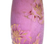 Vase circa 1900 en verre granité mauve à