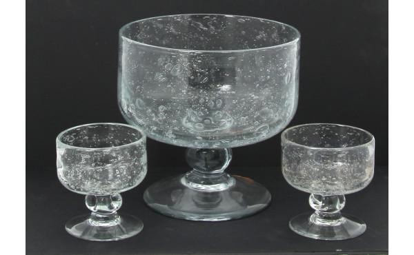 Service en verre bullé comprenant une co