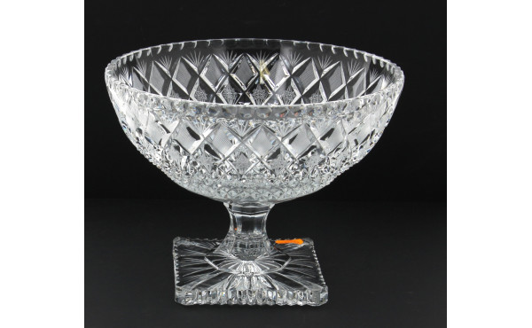 Coupe à fruits sur piédouche en cristal 
