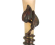 Grand vase en verre décor d'un motif flo