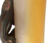 Grand vase en verre décor d'un motif flo