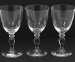 7 verres à pied en cristal, H 16,5 cm