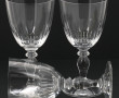 7 verres à pied en cristal, H 16,5 cm